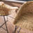 Walter Wicker Counter Stool with Iron Frame