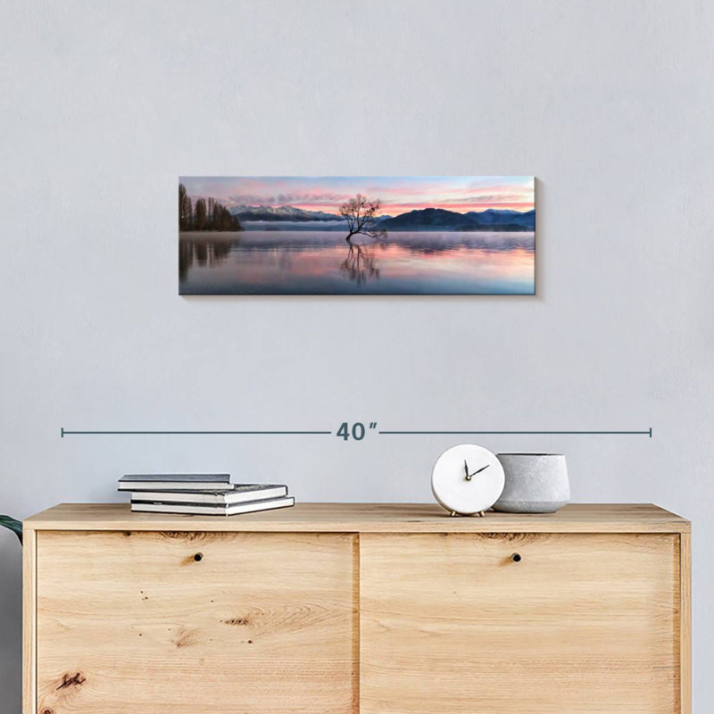 Impression sur toile Lake Subzero Serenity, H 8 po x l 24 po x P 1 po