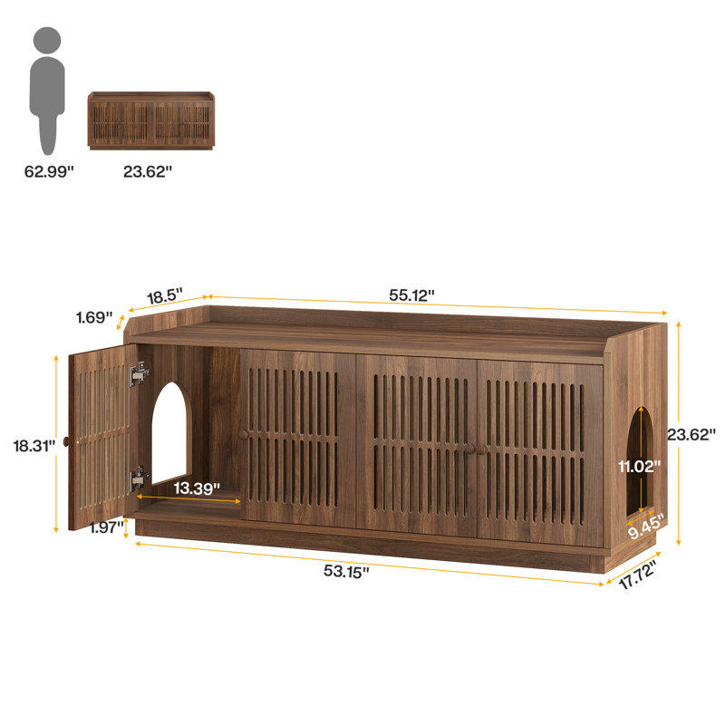 Litter Box Enclosure, Brown