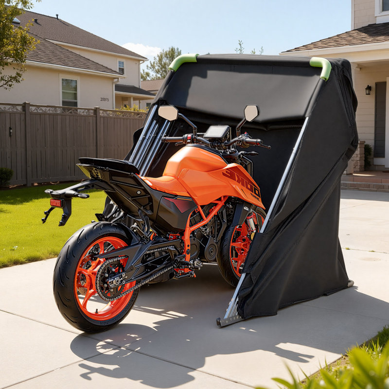 Motorcycle Cover By VEVOR, 190cm H x 346cm W x 137.5cm D