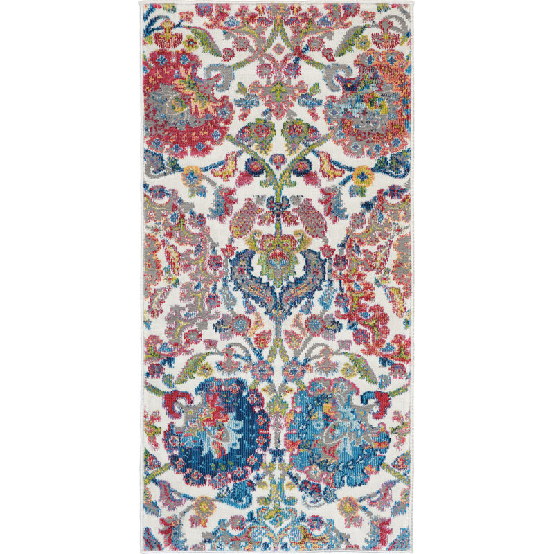 Tapis ivoire contemporain moderne Raymond, Rectangle 2 pi x 4 pi