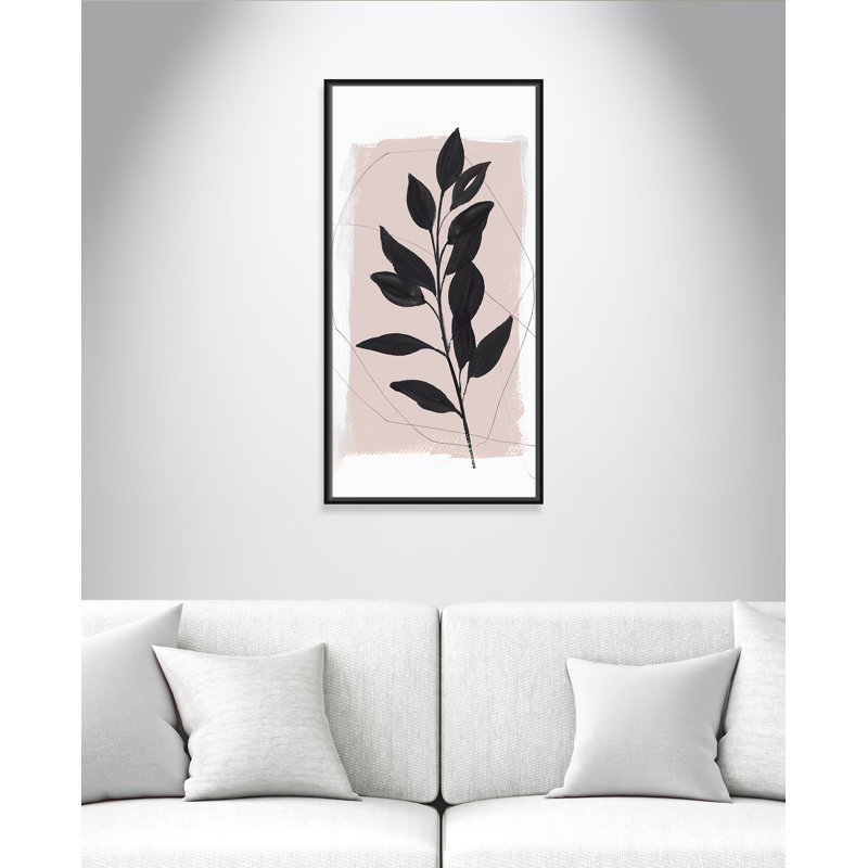 Ramie II - reproduction d'art, Toile avec cadre noir, H 37,5 po x l 19,5 po x P 2 po