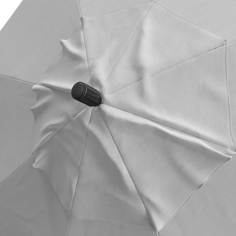 Parasol de marché 7 pi 6 po Lexia, Toile Sunbrella® naturel, Hammertone Gray