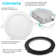 Luxrite 6" Ultra Thin LED Recessed Light J-Box 12W 5 Colour Options Dimmable 1000 Lumens Black Trim IC Rated 4 Pack