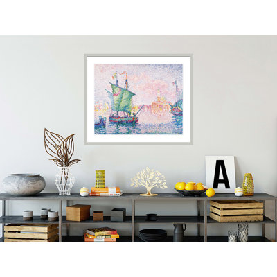 «Venice The Pink Cloud» par Paul Signac - Impression giclée encadrée
