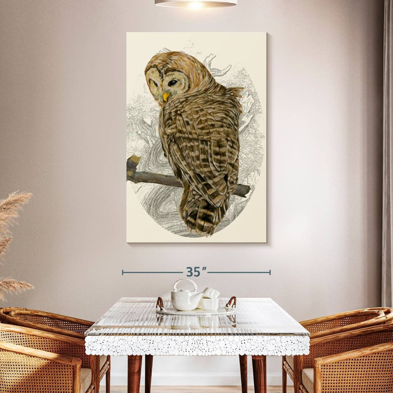 Brampt Barred Owl II, 51" H x 34" W