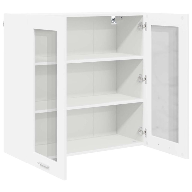 Vidaxl Hanging Cabinet With Storage Riga Grey Sonoma 60 X 31 X 80 Cm, White, 80cm H x 80cm W x 31cm D