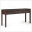 Console Hollander en bois massif de couleur brun noyer chaud
