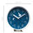 Analogue Quartz Movement / Crystal Tabletop Clock with Alarm in Blue