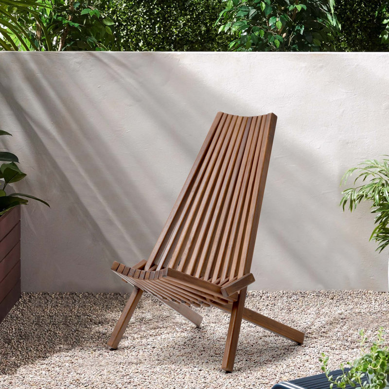 Evlalia Outdoor/Indoor Wood Folding Chair