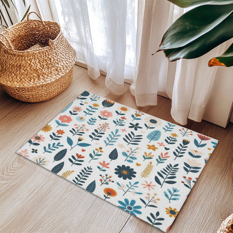 Tapis tressé à fleurs, Rectangulaire 3 pi x 5 pi