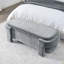 Banc rembourré en chenille avec grand espace de rangement