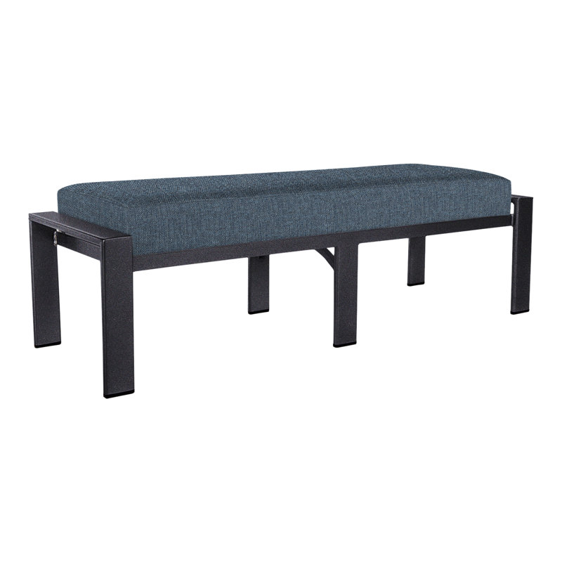 Studio Outdoor Bench, Graphite, Flagship Stone Sunbrella®