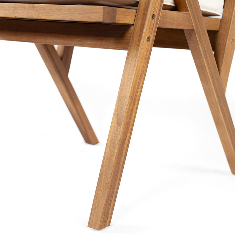 Chaise de patio avec coussin (ensemble de 2)