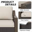 Three-seater Patio Wicker Sofa With Ottomans-1041414055