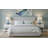 Atrani 28 in. Dappled Blue and White Table Lamp