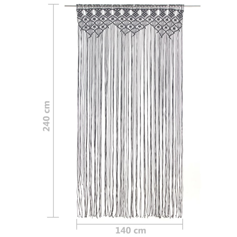 Laster Sheer Curtain Single Panel, Anthracite