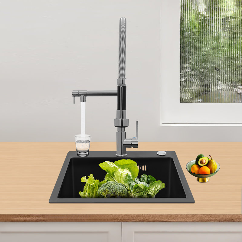 Dual Pull Down Sprayer  Kitchen Faucet Stainless Steel For Kitchen Sinks, Silver