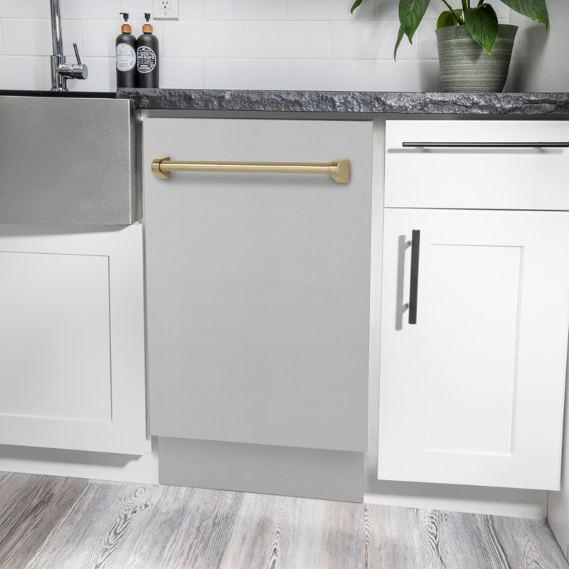 Autograph Edition 18" 51 dBA Built-In Button Control Dishwasher, Champagne Bronze