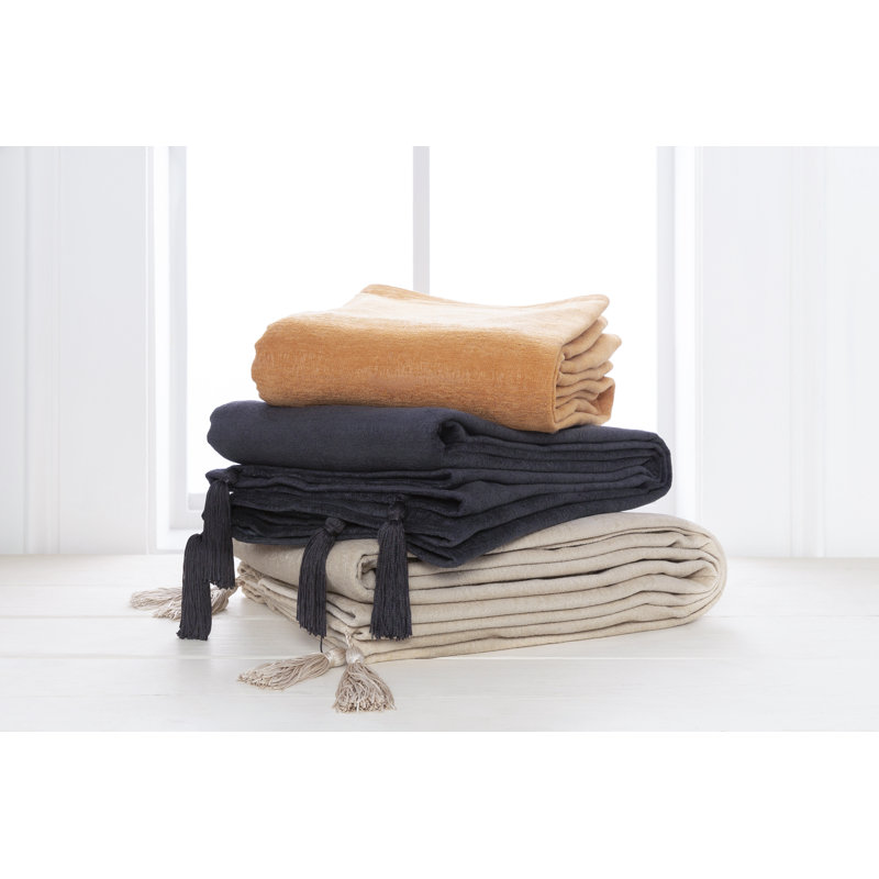 Copacetic Hand Woven Throw Blanket, Khaki
