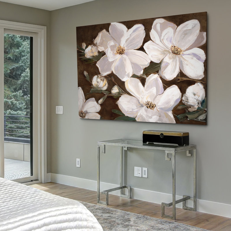 «White Chocolate Blooms II», reproduction sur toile tendue, H 32 po x l 48 po x P 1,5 po