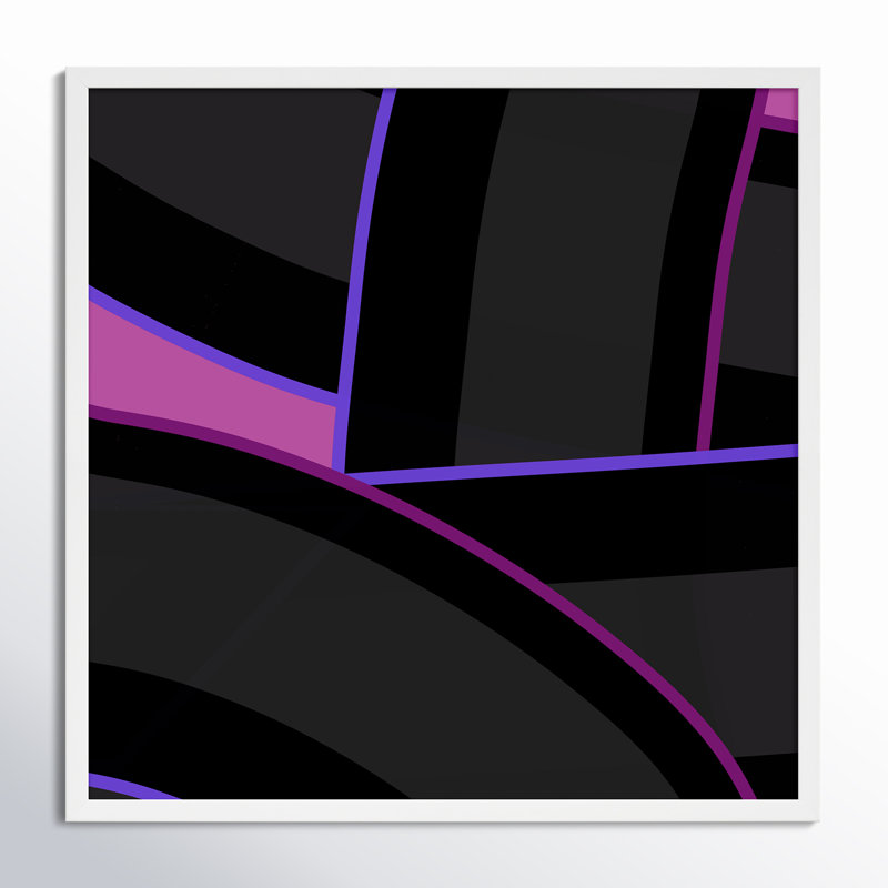 Purple Haze Twist Print by Jacques Pilon, White, 24" H x 24" W x 1.25" D