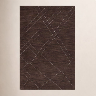 Hand-Woven Abstract Wool Rug