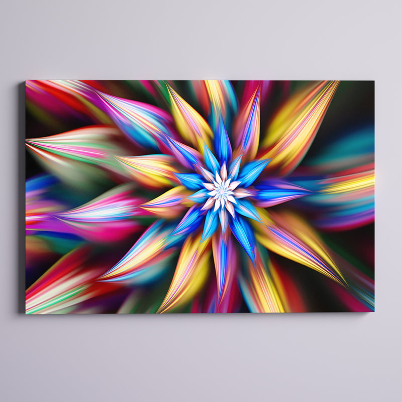 «Exotic Multi-Color Flower Petals», impression sur toile tendue, H 40 po x l 60 po x P 1,5 po