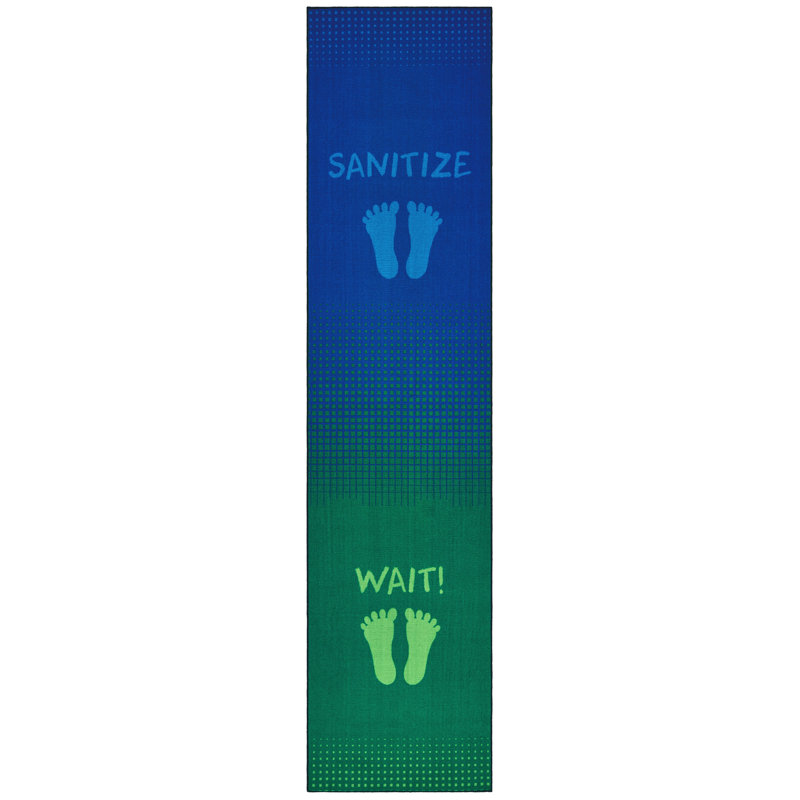 Tapis touffeté bleu / vert