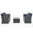 4-Piece Rattan Sofa Seating Group with Tempered Glass Coffee Table and Cushions and Seat Cushions-372501386