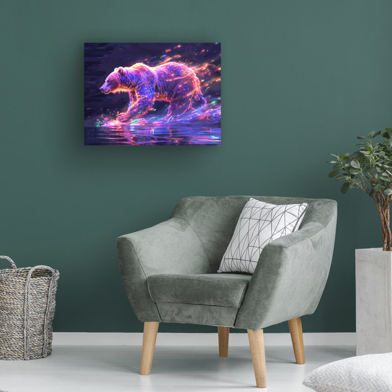 Art sur toile «Grizzly 2», H 14 po x l 19 po