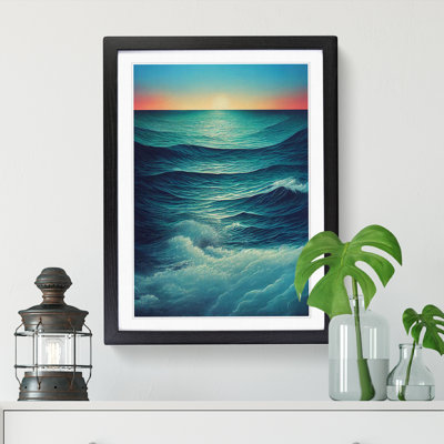 FRM-V0523-1635X Ocean Sunset - Picture Frame Print
