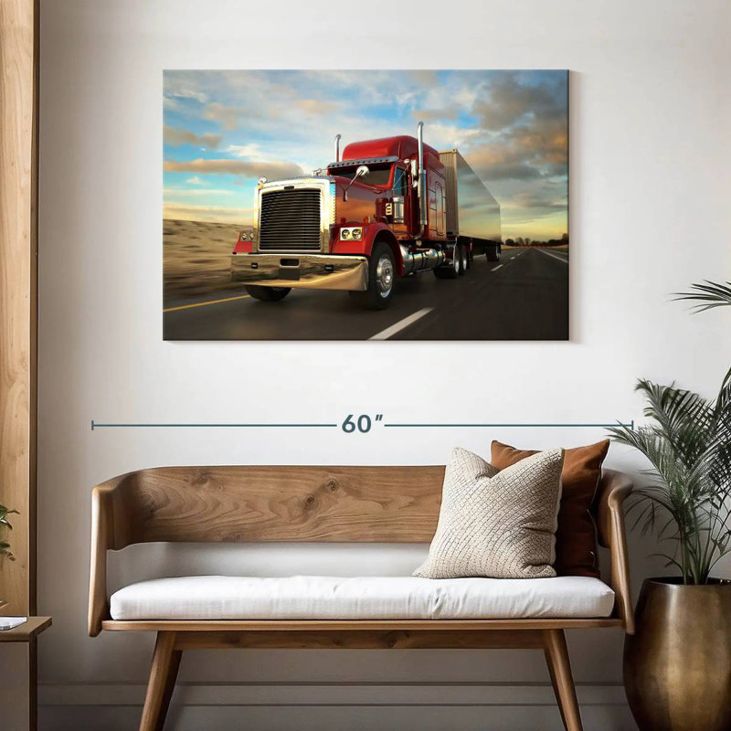 Mehar Red Cargo Truck At Sunset