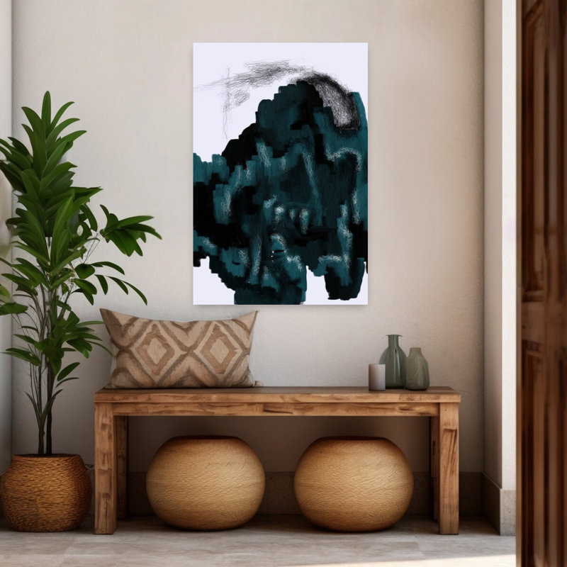 Art contemporain abstrait géométrique, H 48 po x l 32 po