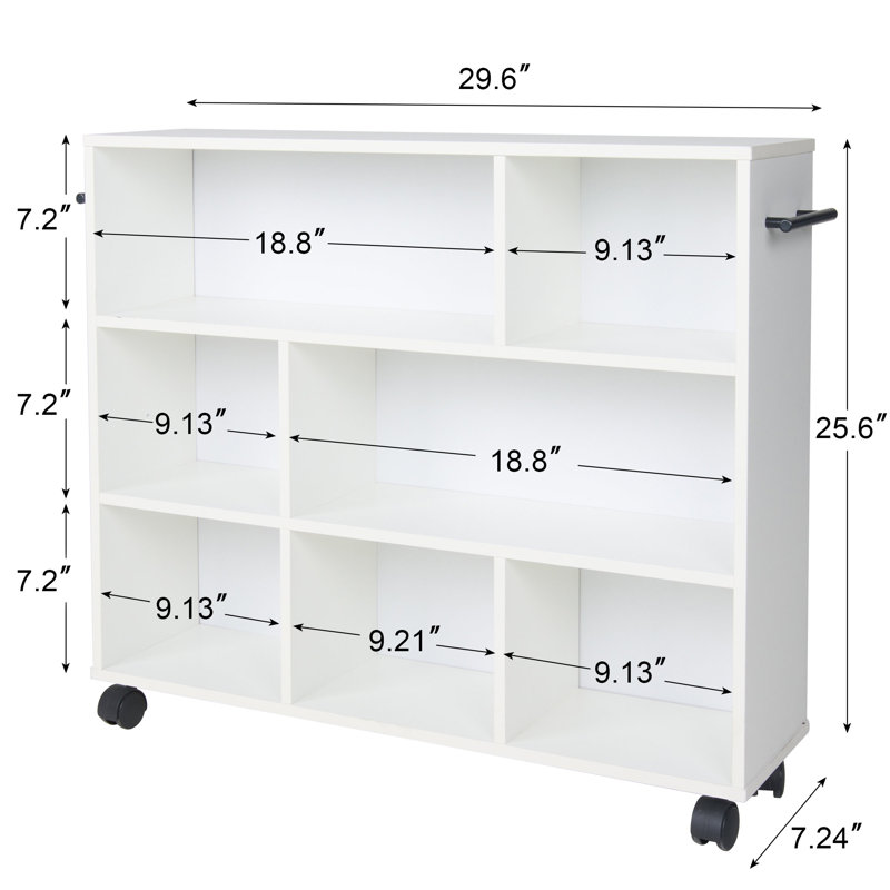 Chariot roulant mince, chariot de rangement à 3 niveaux avec roues, chariot de rangement étroit de 7,9 po de largeur avec poignée pour la lessive de cuisine