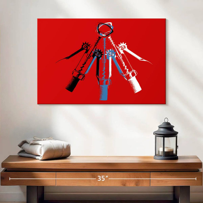 Senne Wine Corkscrew Trio, 16" H x 24" W