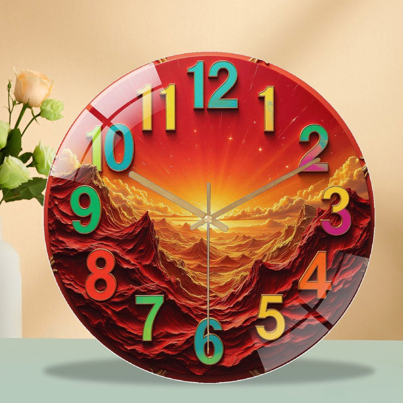 Horloge murale coucher de soleil coucher de soleil