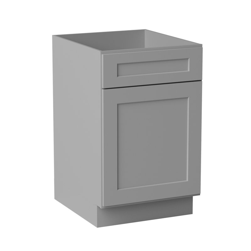 Armoire de cuisine en bois massif prêt à assembler Sinber, Gris, 21"