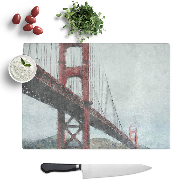 Gate Bridge Vol.4 Chopping Board, 0.4cm H x 20cm W x 28.5cm L