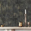 Papier peint non tissé texturé Simon & Siff - Design rétro industriel métallique vieilli pour murs de chambre à coucher modernes et traditionnels