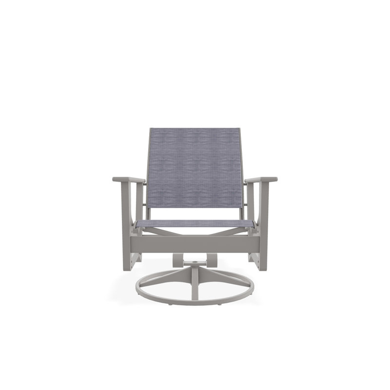 Wexler Swivel Outdoor Lounge Chair, Warm Gray, Brooks