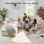 Canapé modulaire désossé modulaire Boneless, canapé Cloud surdimensionné avec coussins à haut dossier, aucun assemblage requis pour le salon et l'appartement, sièges confortables pour les familles et les locataires-426865063