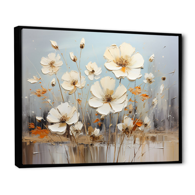 " Meadow Whispers Of Spring II ", 34" H x 44" W, Black Floater Framed