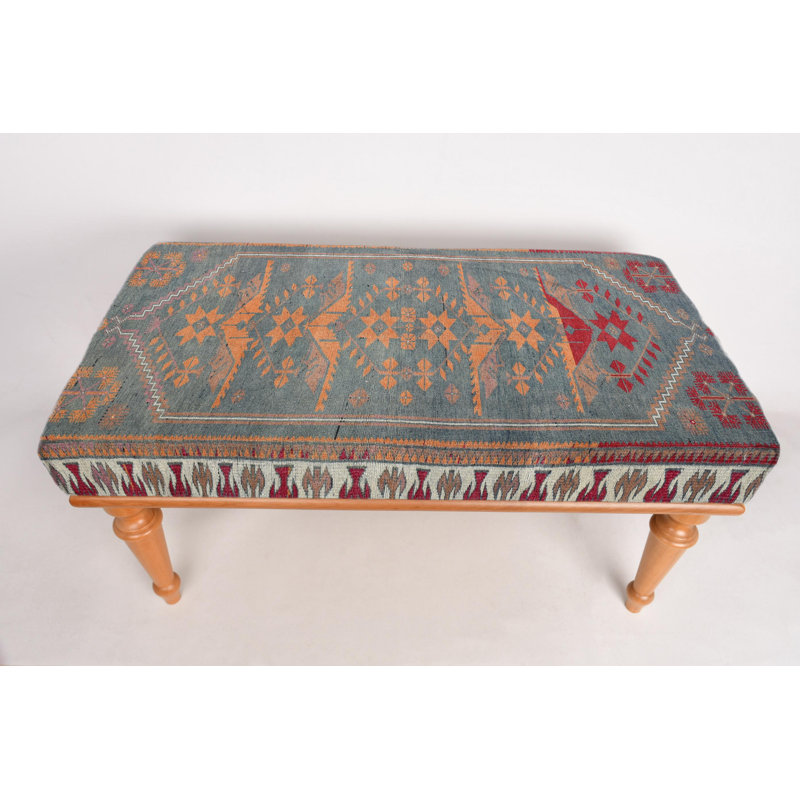 Window Bench Seat, Desk Bench, Ottoman Bench, Upholstered Bench, Turkish Rug Bench, Kilim Bench, Home Decor Bench, Handmade Bench