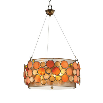 Clermonte 3 - Light Dimmable Drum Chandelier