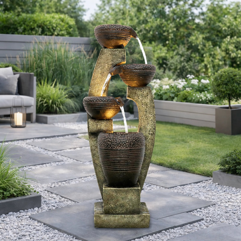 40" H Modern Outdoor Garden Fountain