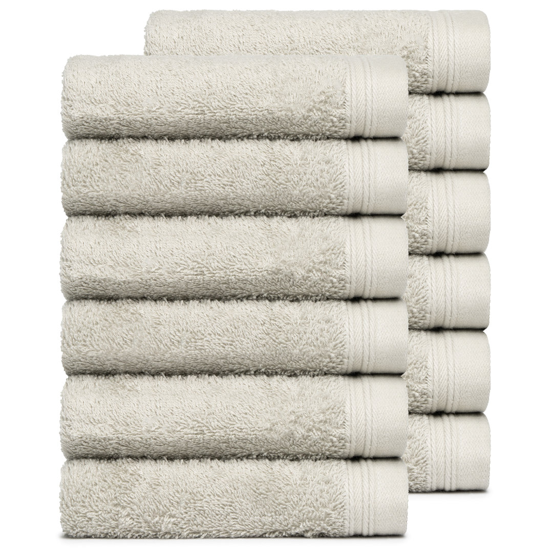 Graciela 12 Piece 100% Cotton Washcloth Set (Set of 12) Eider & Ivory™ 