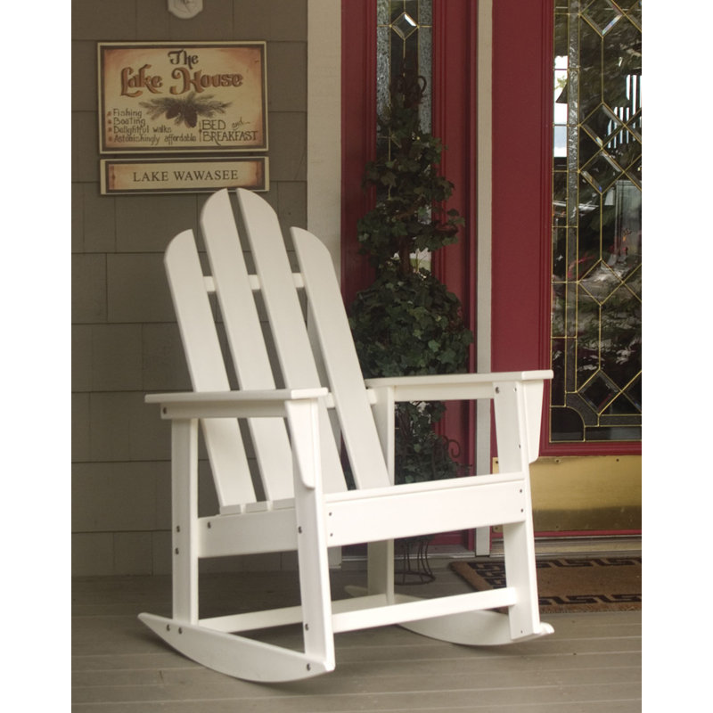POLYWOOD Long Island Rocking Chair, White