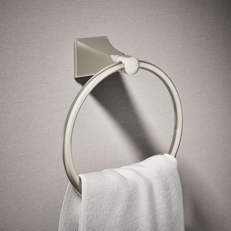 Memoirs® Wall Mounted Towel Ring, Vibrant Brushed Nickel