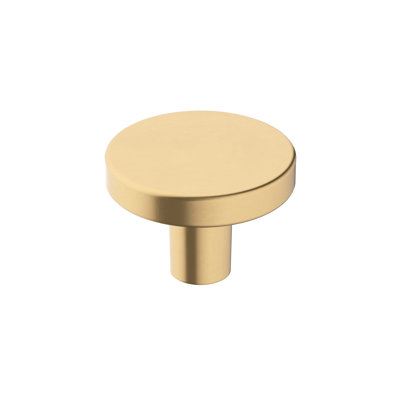 Versa 1-3/8 inch (35mm) Diameter Champagne Bronze Cabinet Knob - 10 Pack
